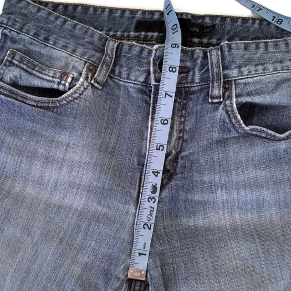 Calvin Klein Women's Straight Leg Distressed Denim Blue Jeans Size 28 - Picture 9 of 12